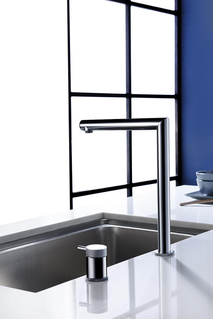 Robinet de cuisine à levier unique extractible chromé Imex Itaca