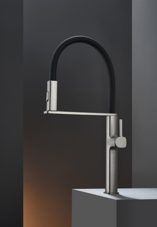 Robinet de cuisine flexible chromé à levier unique Imex Menorca