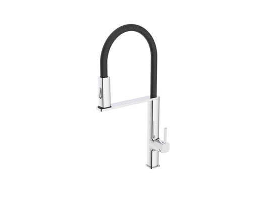 Imex Menorca flexible chrome single-lever kitchen faucet