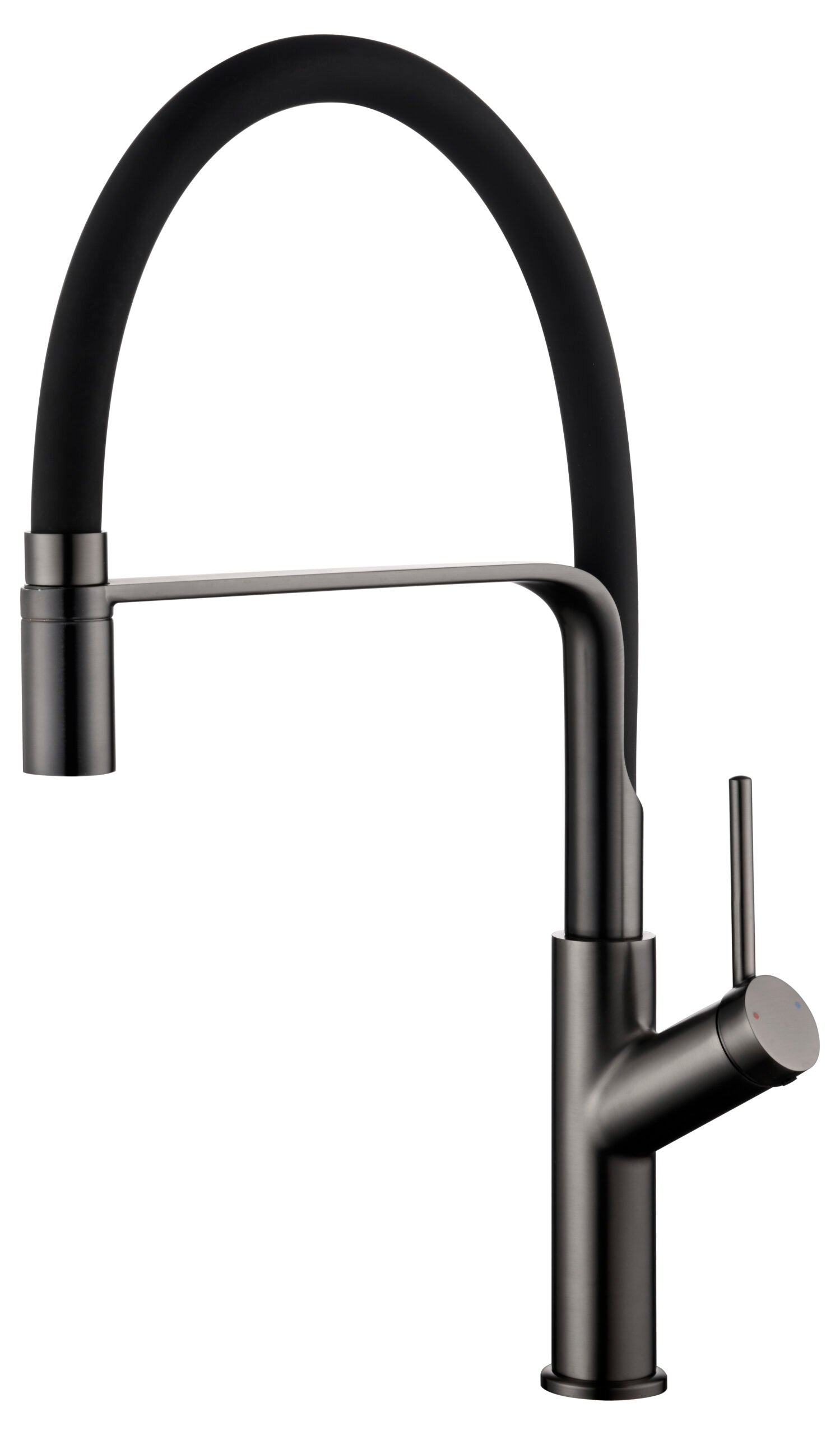 grifo cocina flexible Sena black gun metal