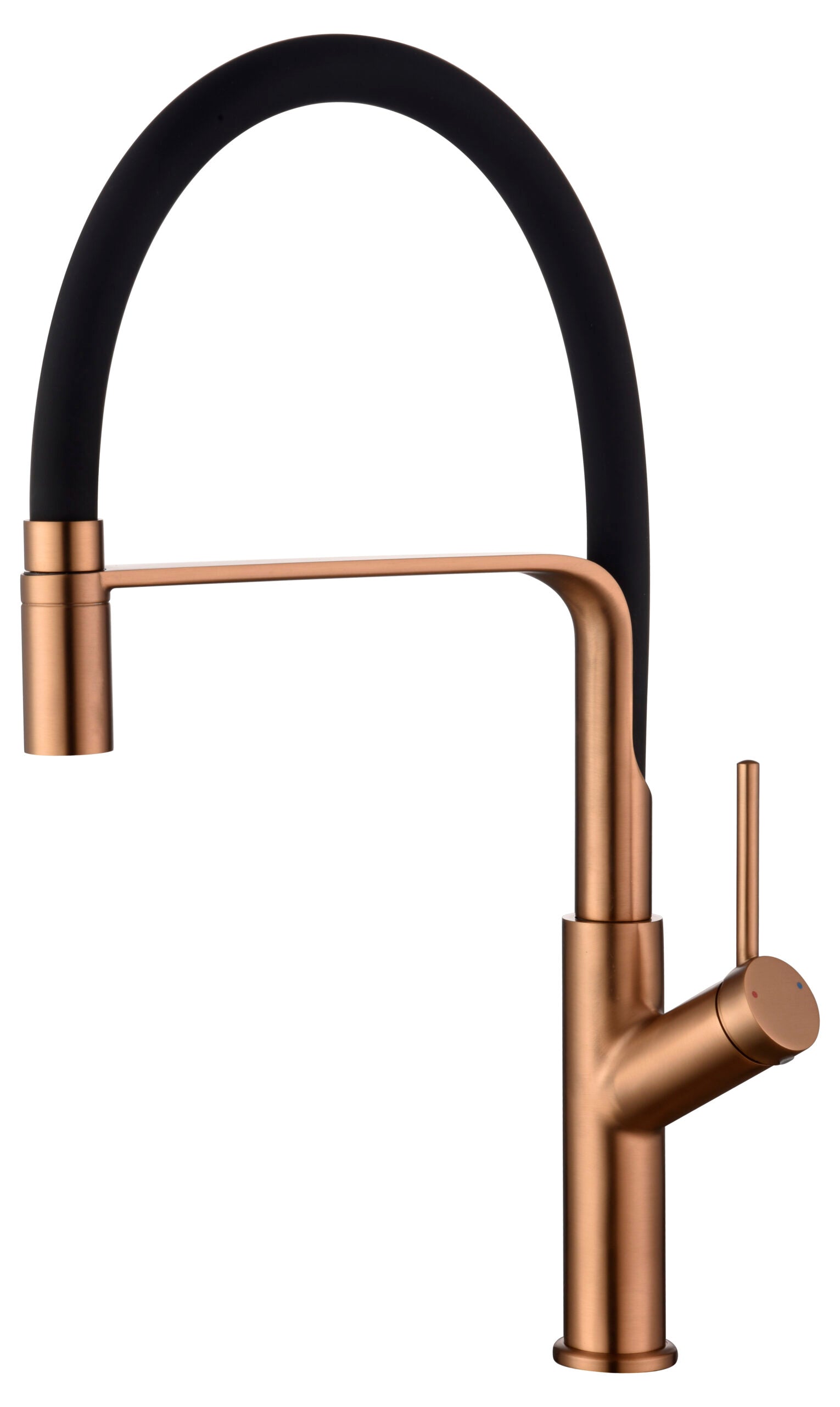 grifo cocina flexible Sena oro rosa cepillado