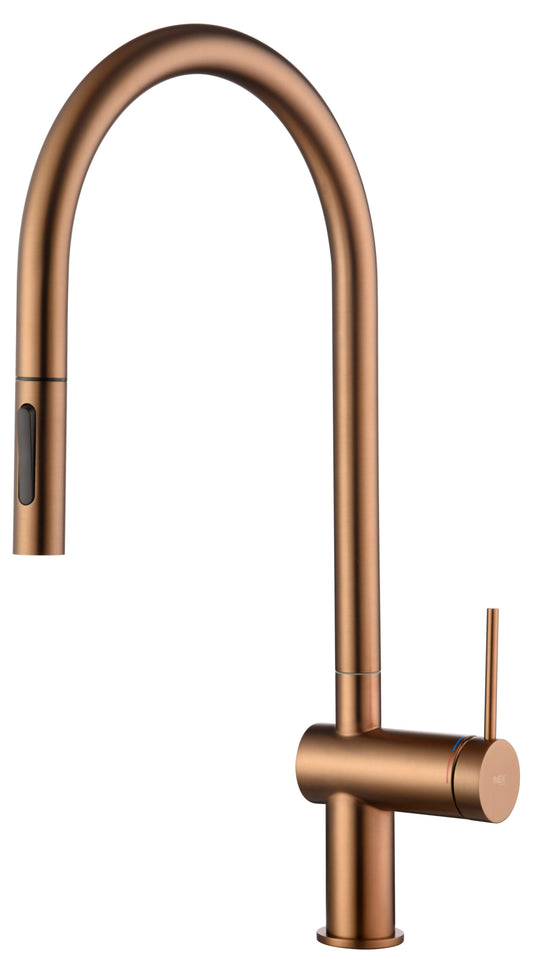 grifo cocina Berna oro rosa cepillado