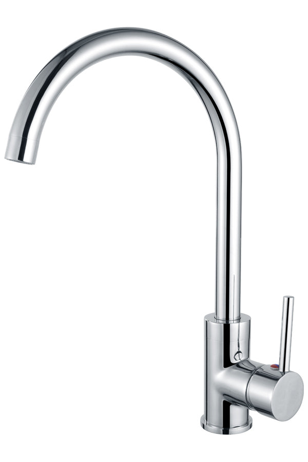 Lyon chrome single-lever kitchen faucet by Imex