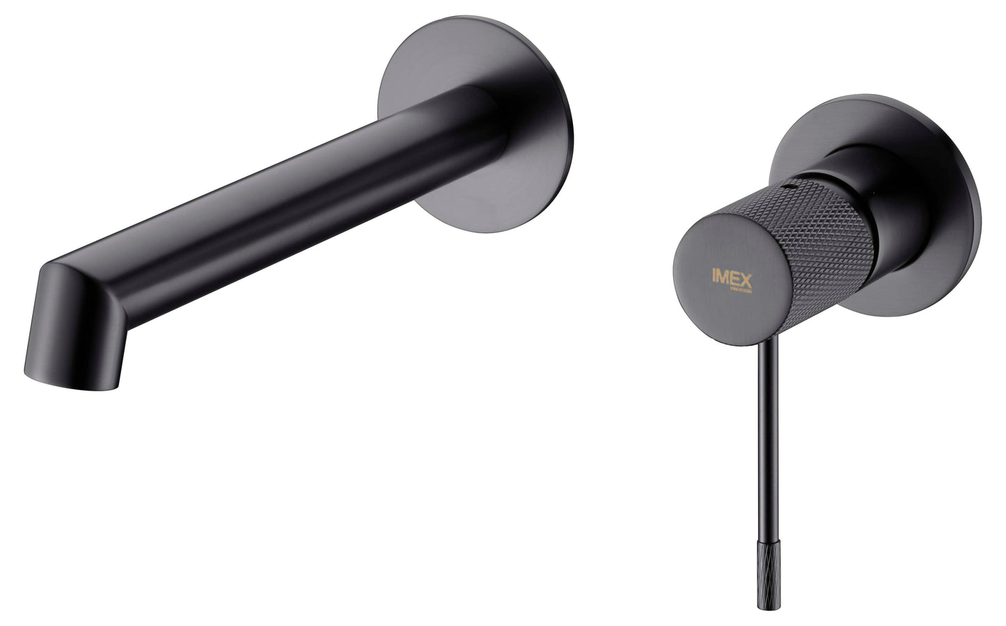 grifo lavabo empotrado Line black gun metal