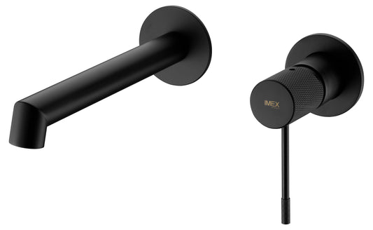 grifo empotrado Line negro mate