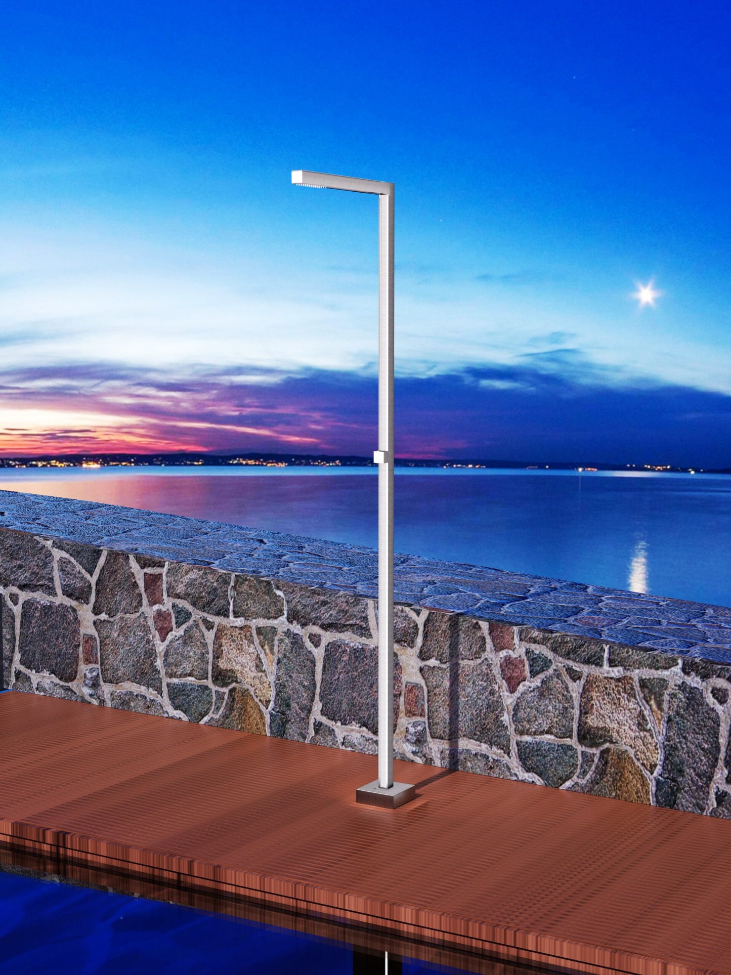 Ducha Exterior Acero Inox S.316 Serie Alabama | Acero – Poolimex
