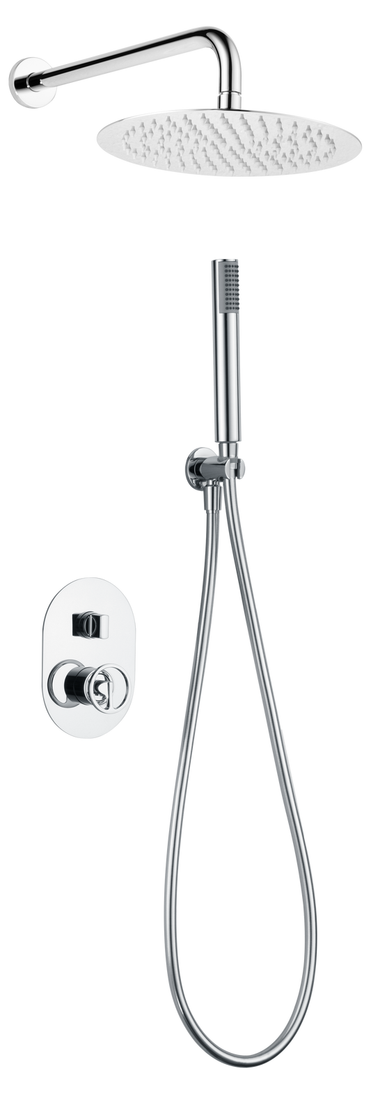 Olimpo chrome built-in shower set faucets by Imex 