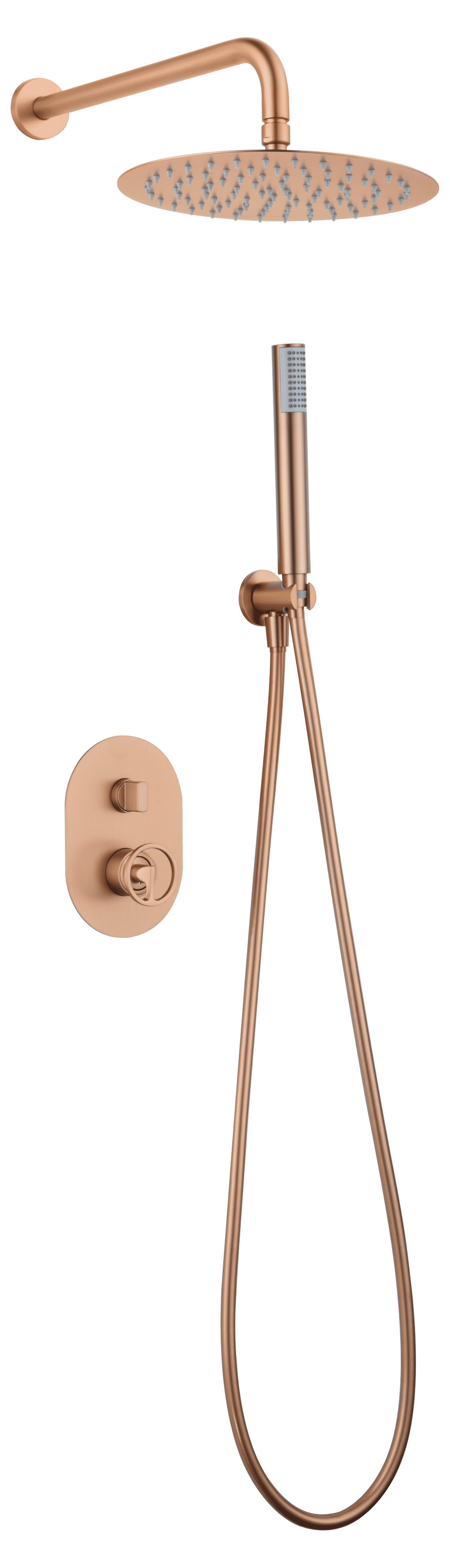 Olimpo Brushed Rose Gold Built-in Shower Set - Imex | Premium Design