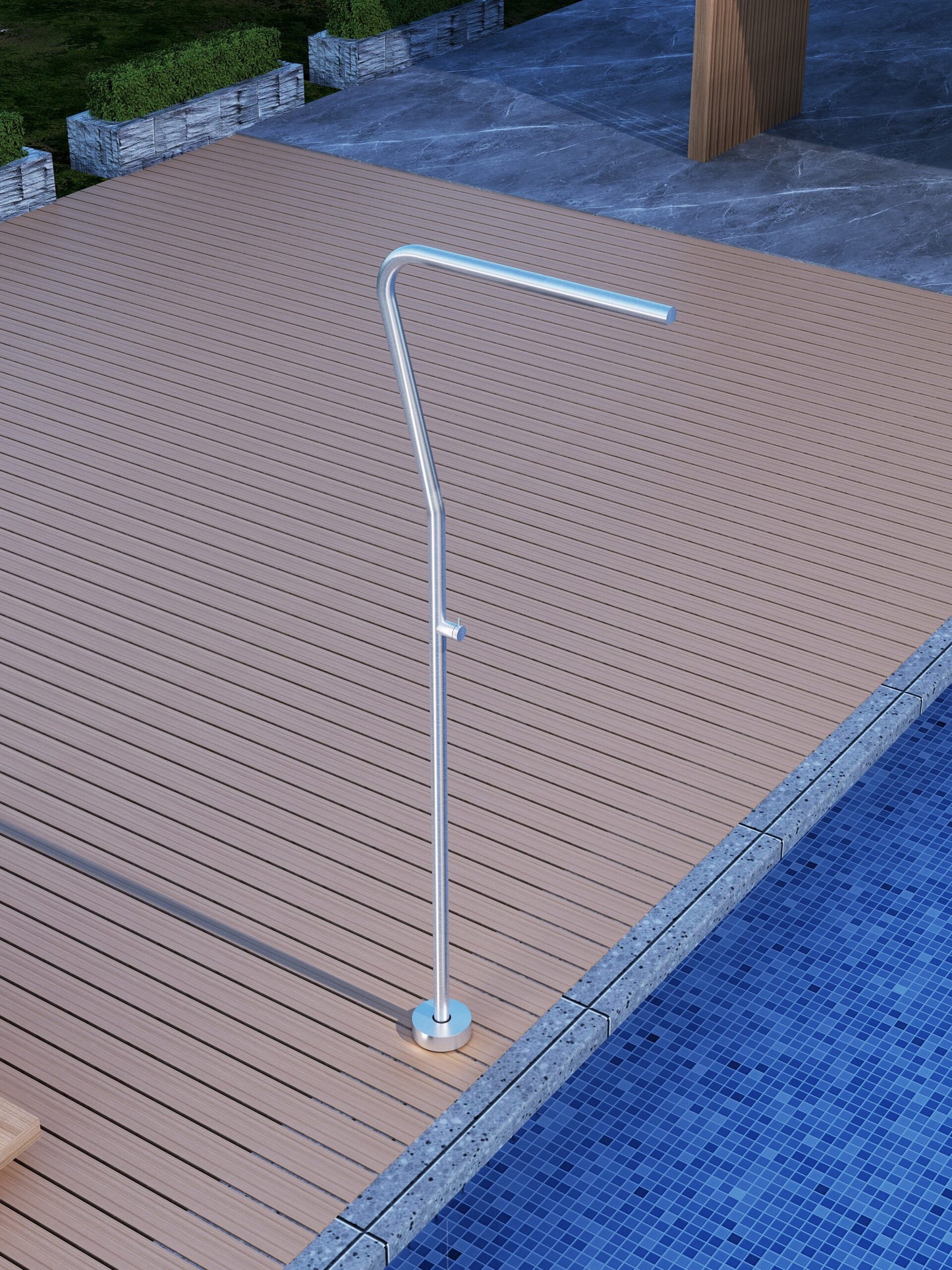 Outdoor Single-Flow Shower Nevada Stainless Steel 316 | 10 Year Warranty | Poolimex