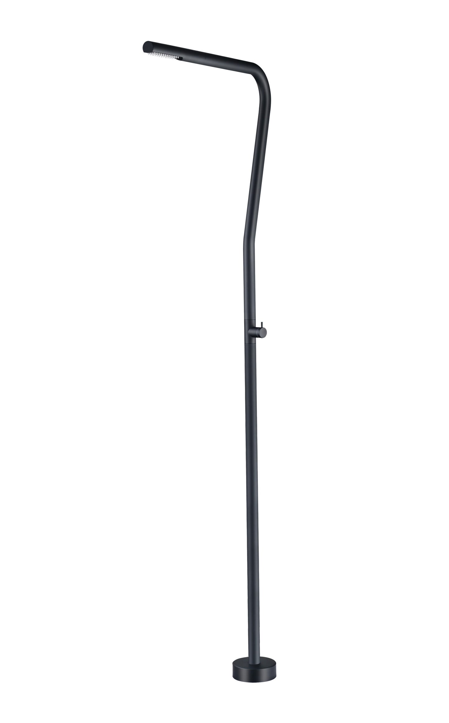 Douche Extérieure Monoflux Nevada Noir Mat | Acier Inox 316 | Poolimex