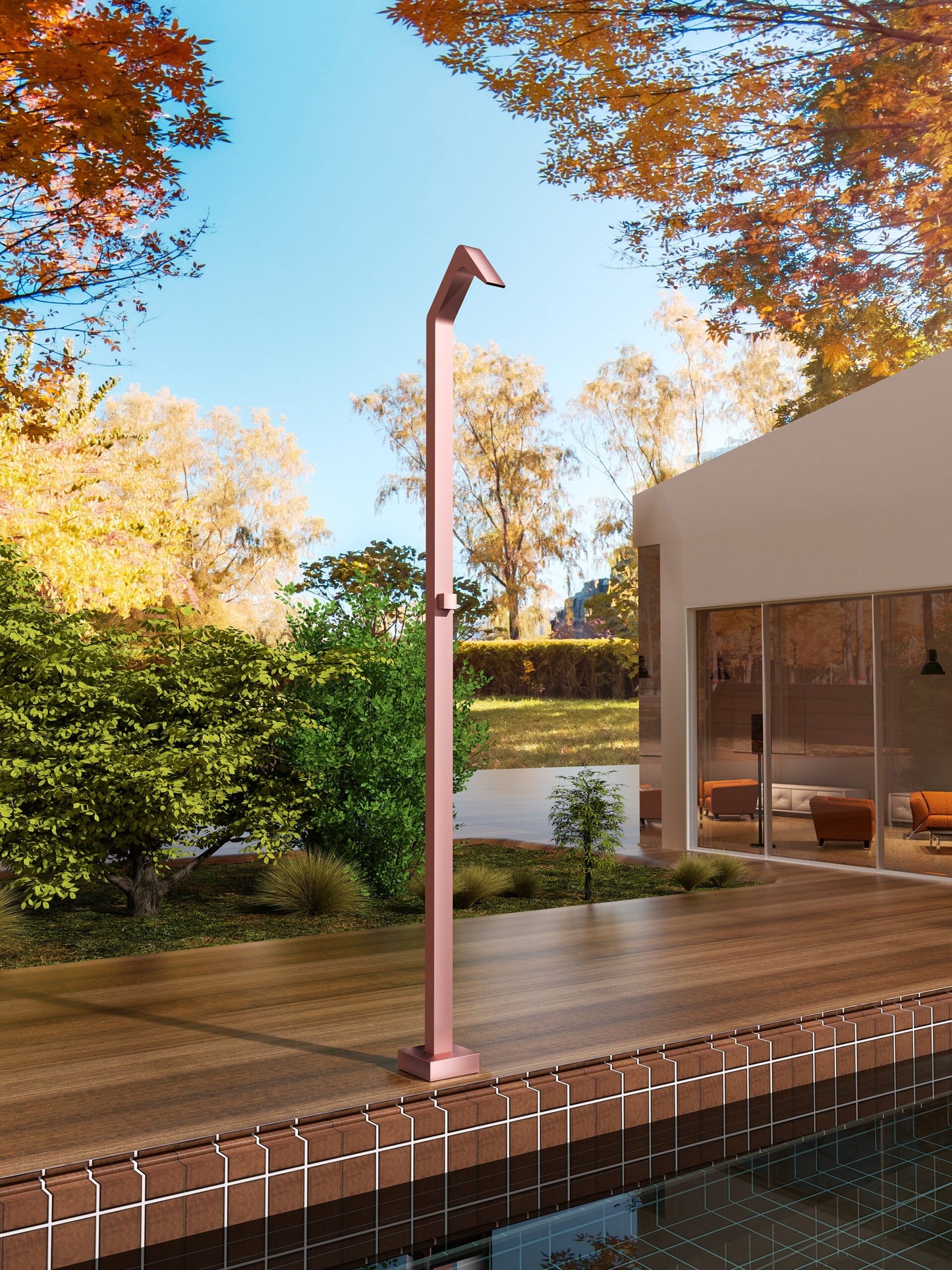 Niagara Series S.316 Stainless Steel Outdoor Shower | Coral Pink – Poolimex