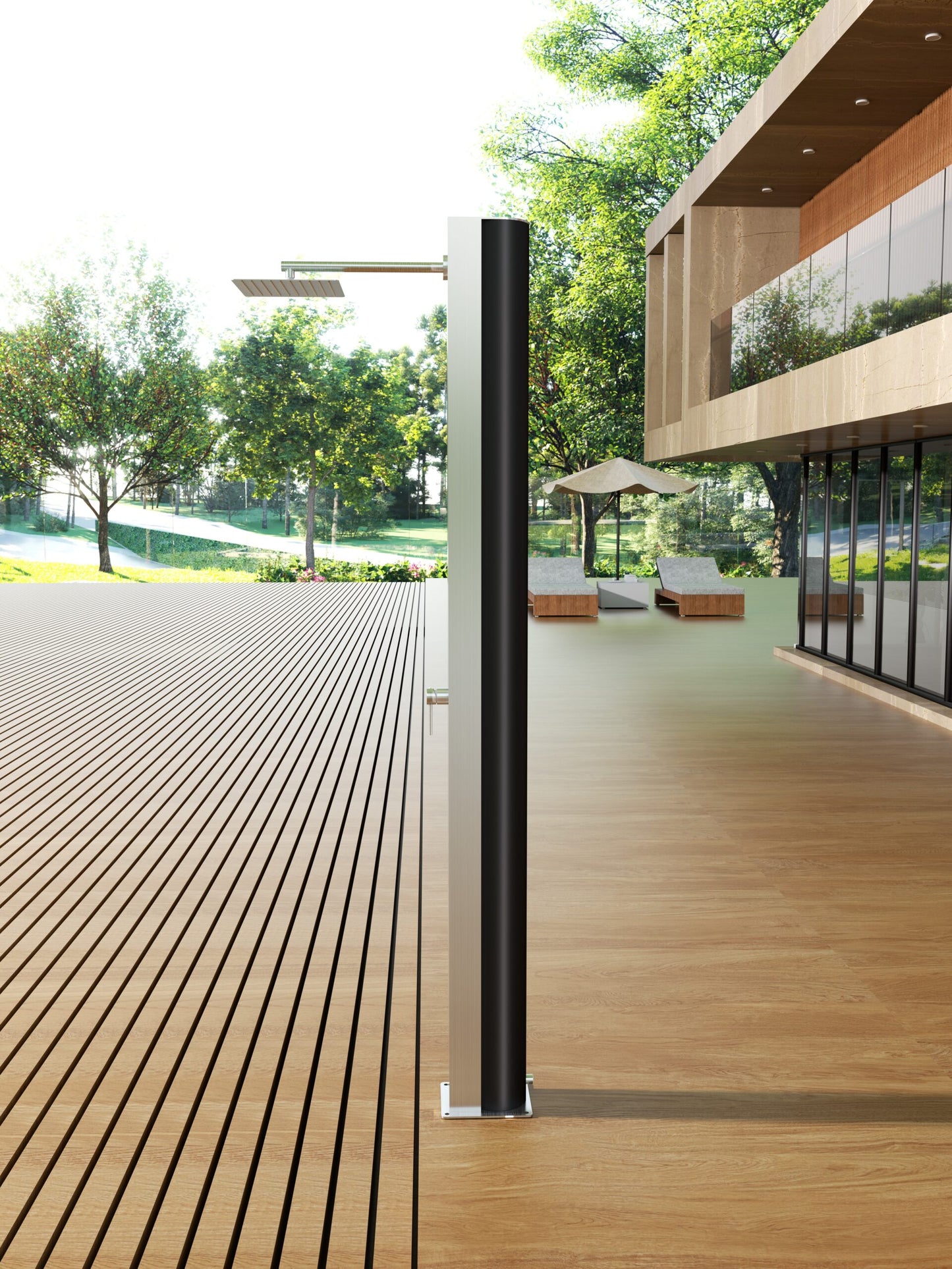 Outdoor Shower Stainless Steel S.316 with Accumulator Tank | Phoenix Steel Series – Poolimex