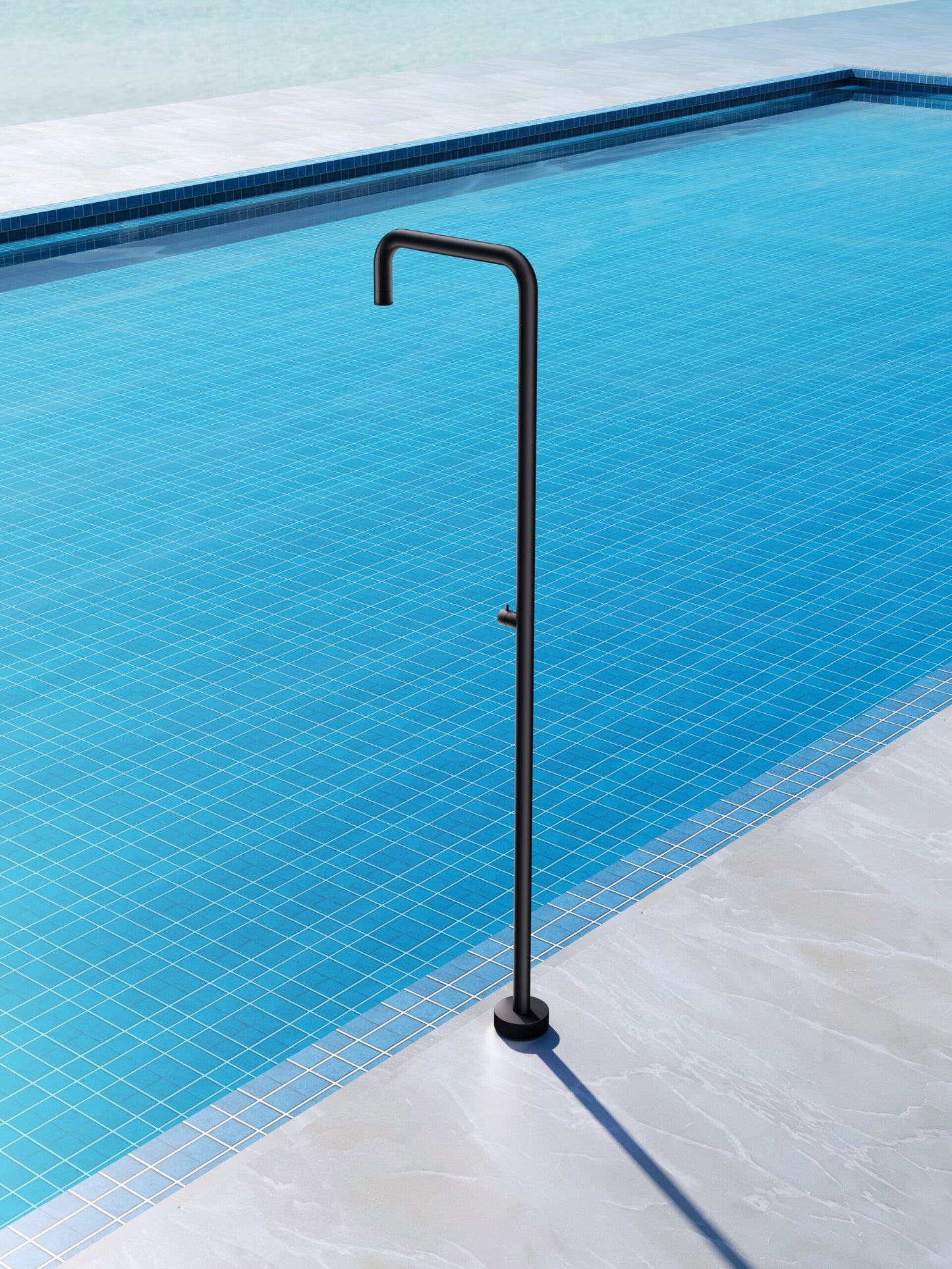 Ducha Exterior Acero Inox S.316 Serie Utah | Negro Mate – Poolimex