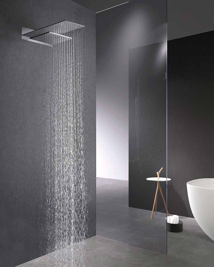 Conjunto ducha termostático empotrado cromado Rodas de Imex