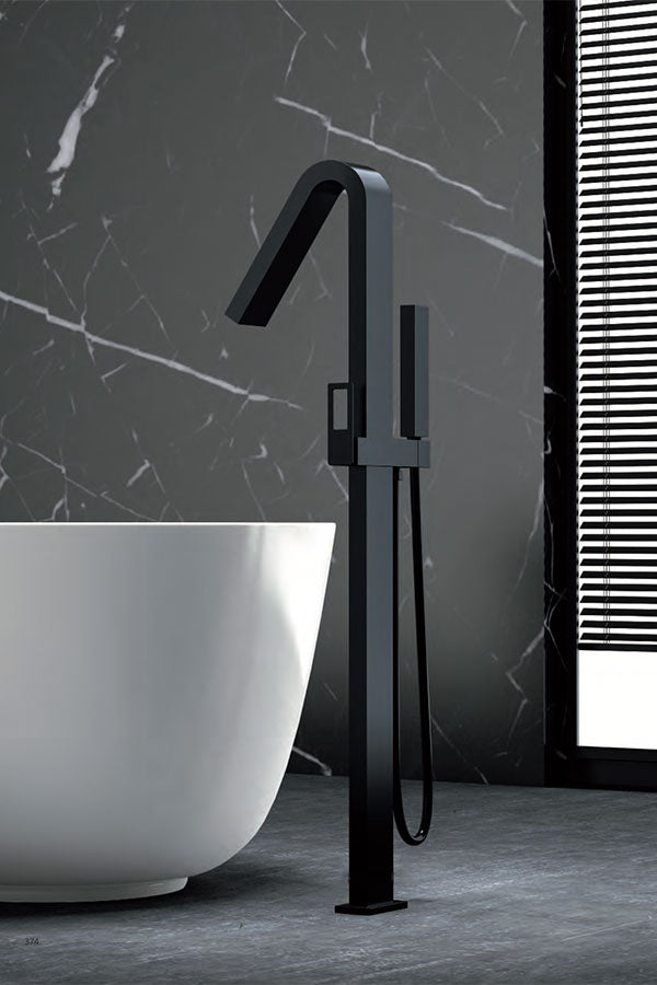 Matt black Sweden single-lever free-standing bathtub faucet