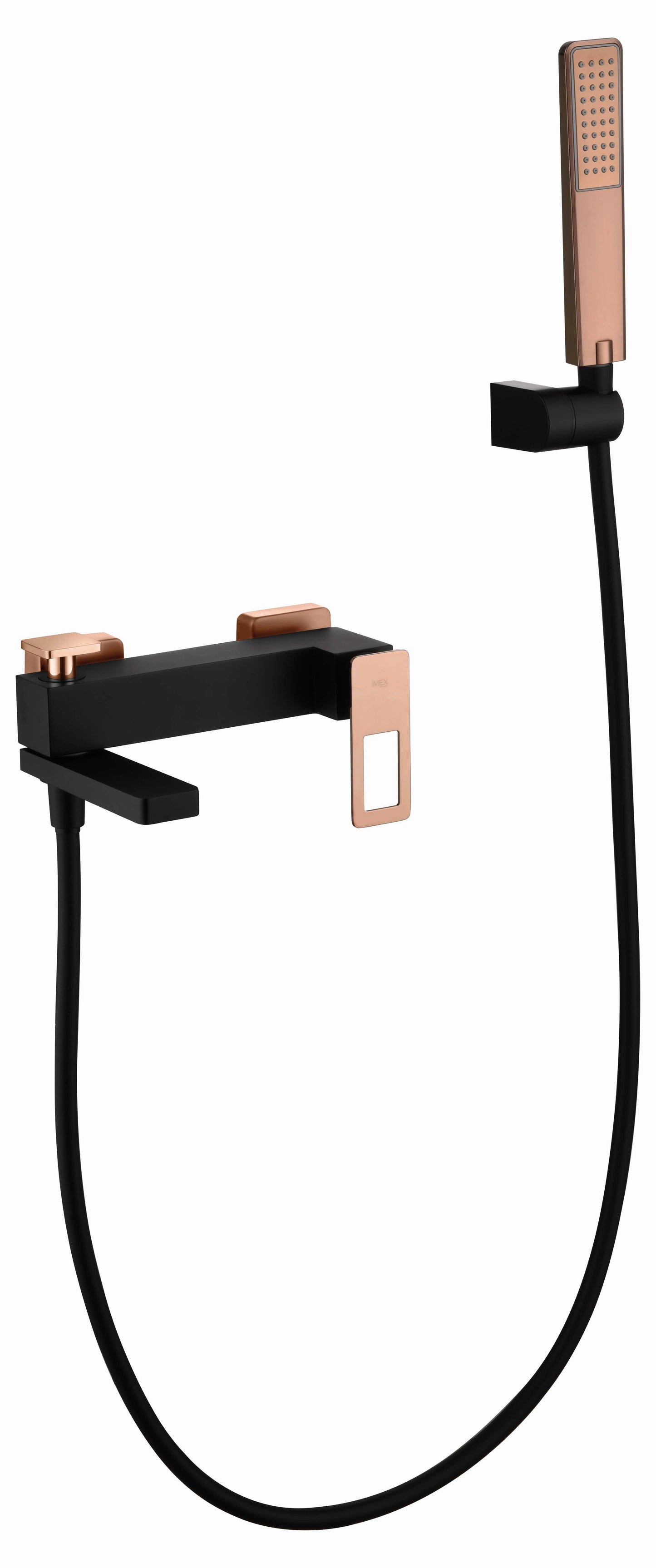 Griferia_de_bano_y_ducha_monomando_negro_oro_rosa-Suecia