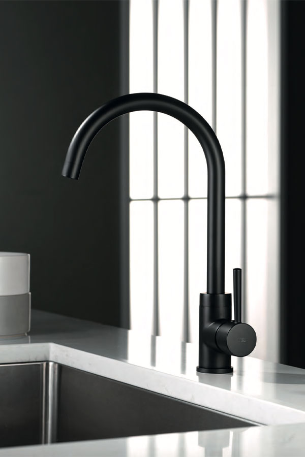 Imex Lyon matte black single-lever kitchen faucet