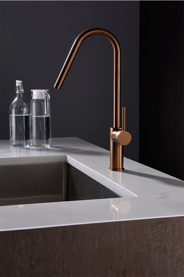 Imex Kenya brushed rose gold single-lever kitchen faucet
