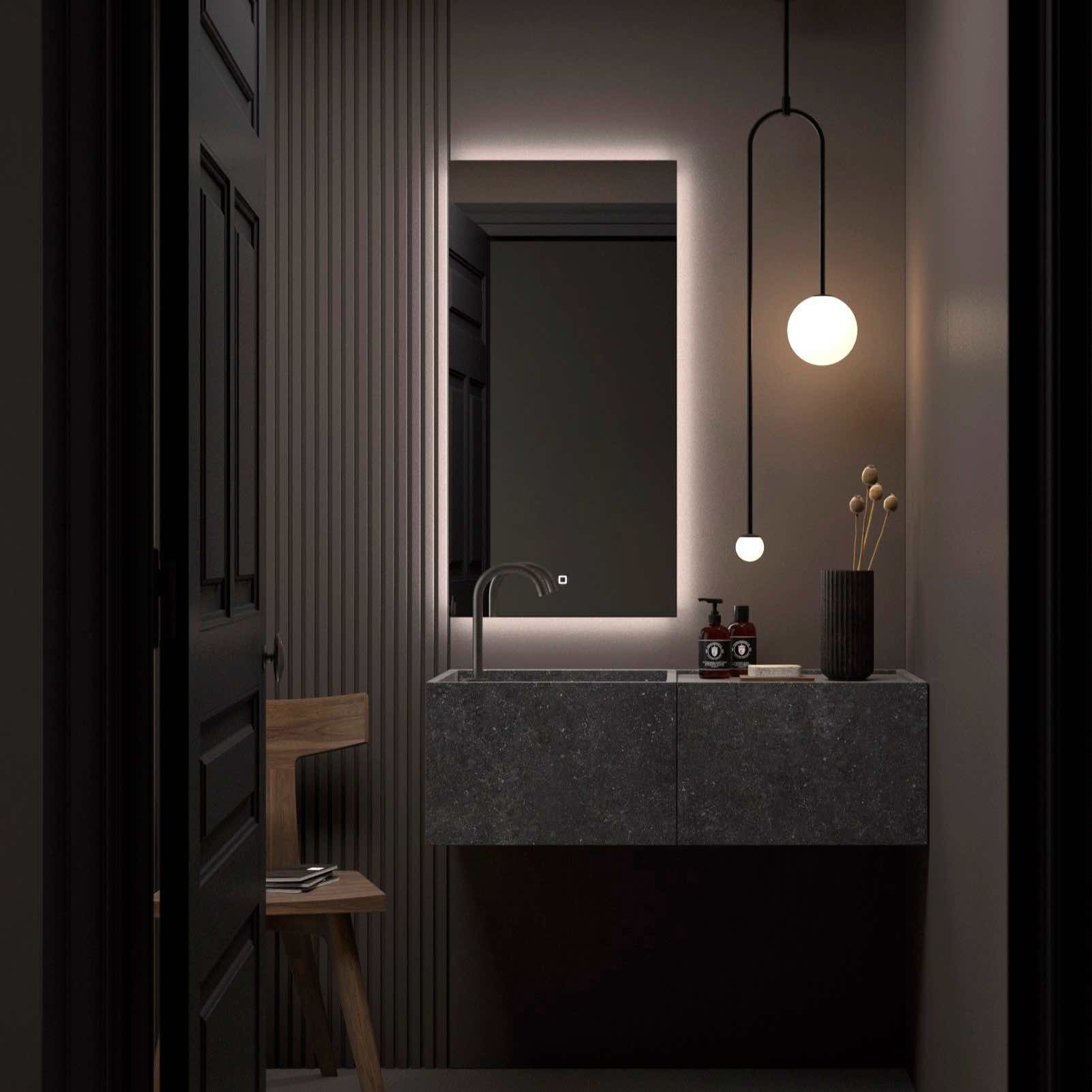 lavabo Halter meseta lateral mueble moulo derecha