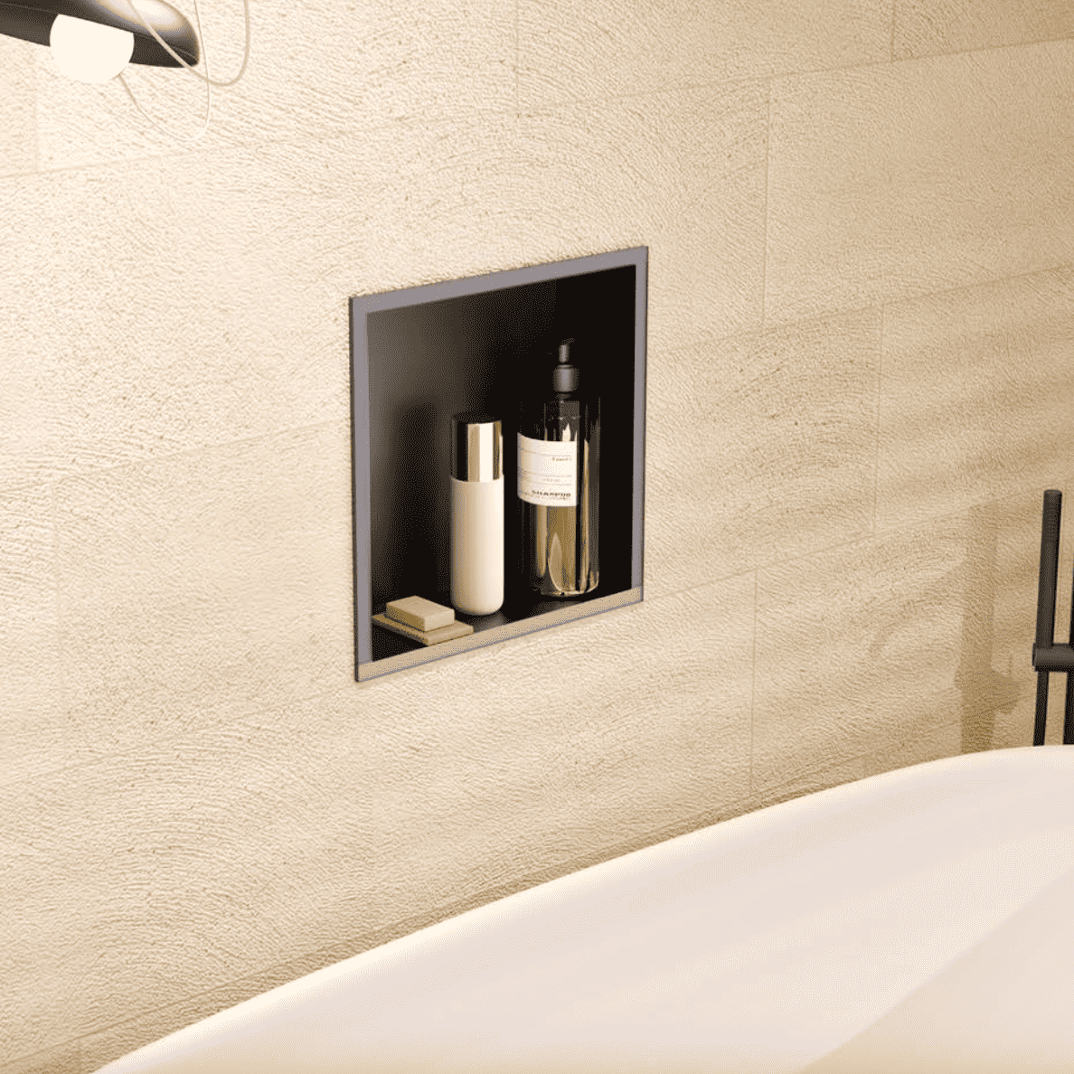 Niche encastrée Atlantic Square 33x33cm - Acier inoxydable de qualité supérieure