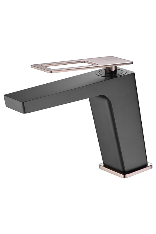 Imex Sweden Rose Gold Black Basin Mixer Taps 