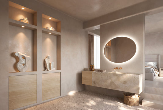 Ledimex Oval Backlit Bathroom Mirror