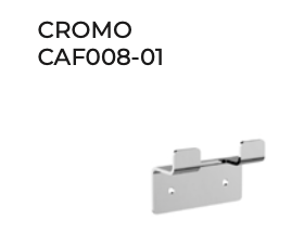 Percha doble Serie Form acabado cromo - Medimex acero inoxidable 304
