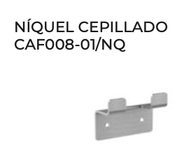  Percha doble Serie Form acabado níquel cepillado - Medimex