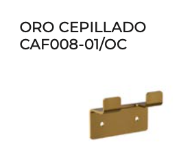 Percha doble Serie Form acabado oro cepillado - lujo para baño