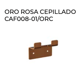 Percha doble Serie Form acabado oro rosa cepillado - elegancia moderna