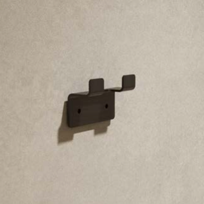 Percha doble serie Form negro mate