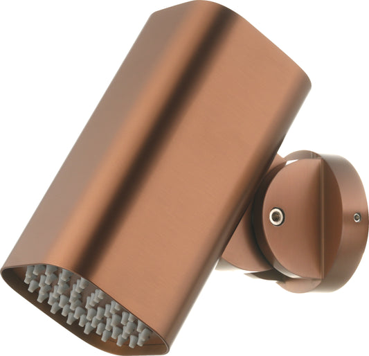 Rociador de pared cuadrado Tube oro rosa cepillado | Imex