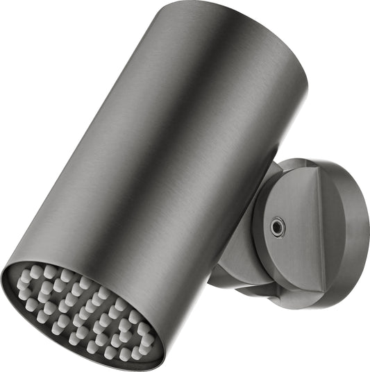 Rociador de pared redondo Tube black gun metal | Imex