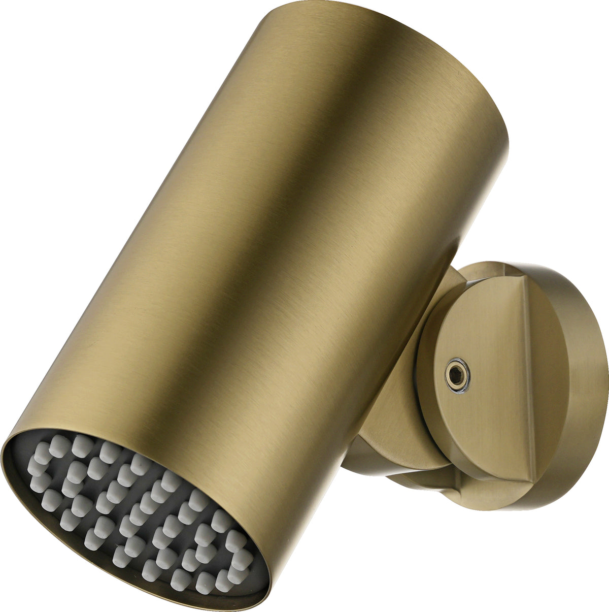 Rociador de pared redondo Tube oro cepillado | Imex