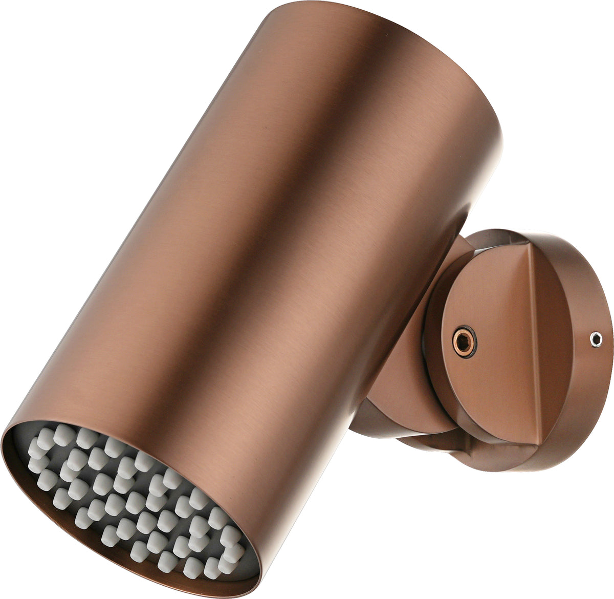 Rociador de pared redondo Tube oro rosa cepillado | Imex