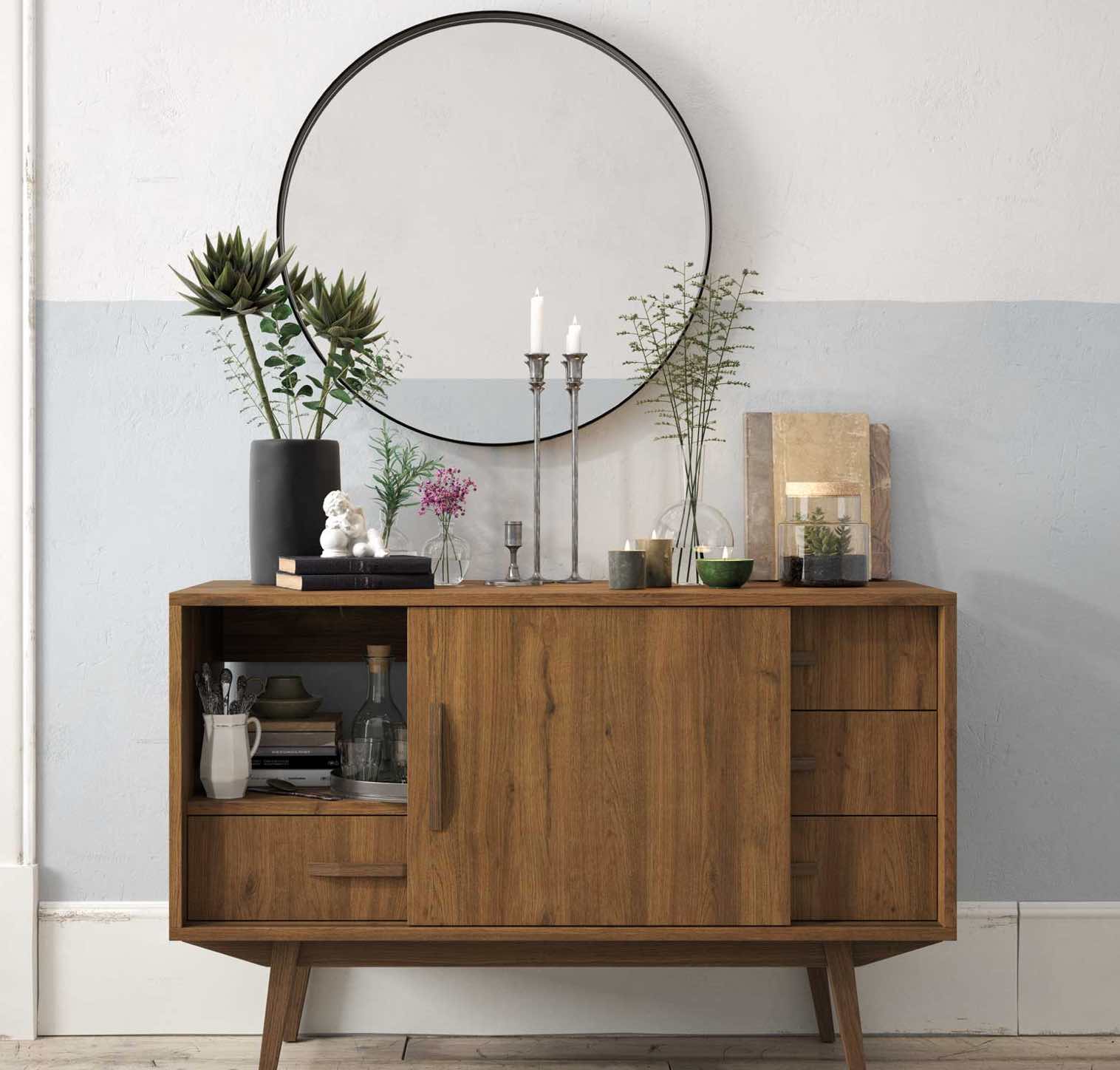 Velvet 1 puerta 3 cajones patas