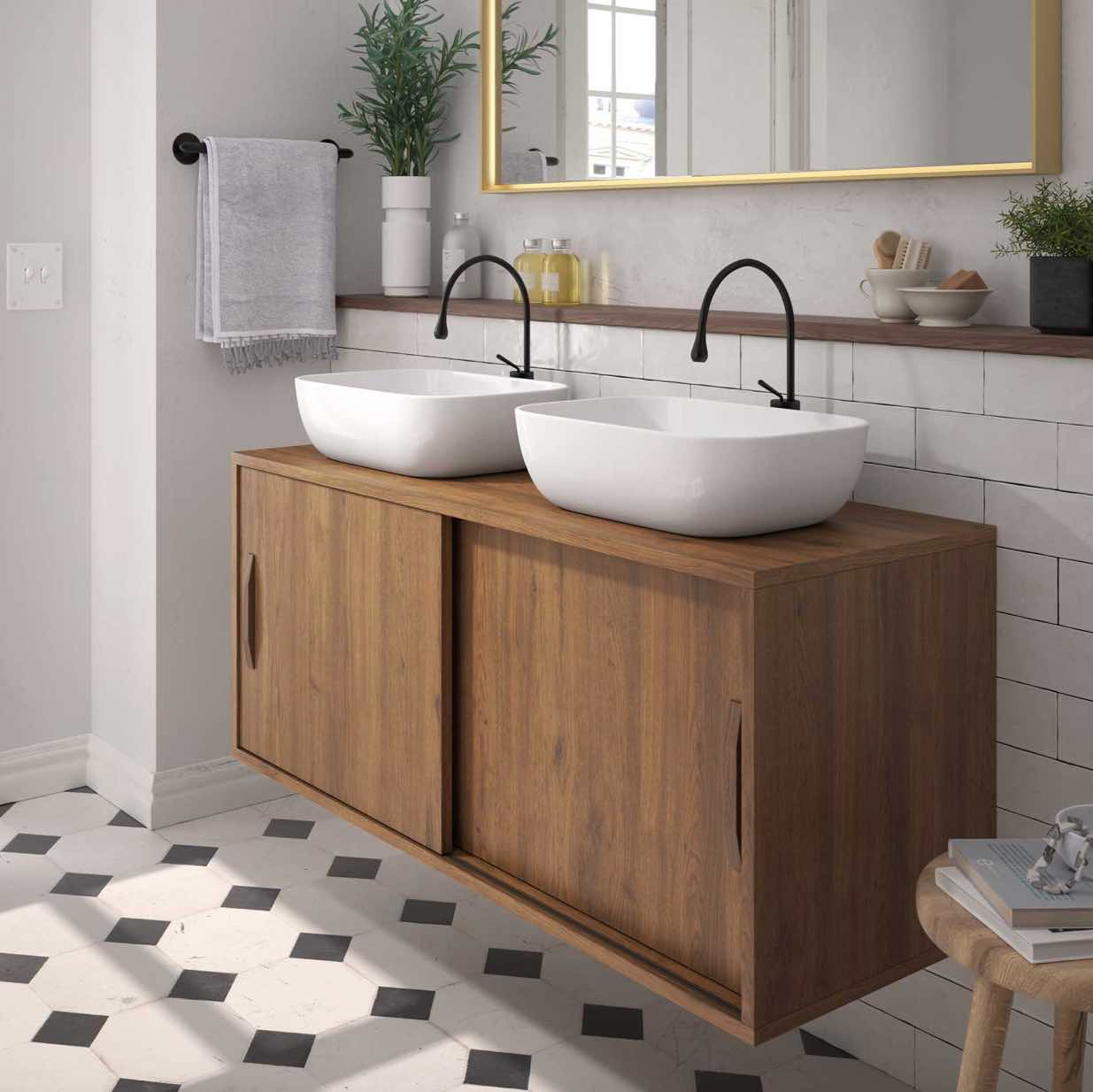 Velvet 2 puertas doble lavabo