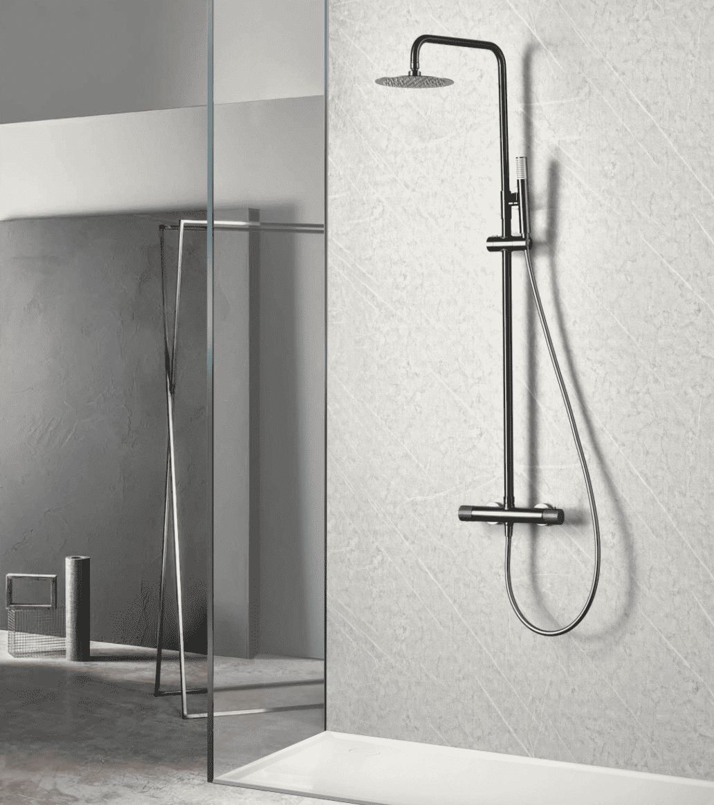 ambiente columna monomando Line black gun metal