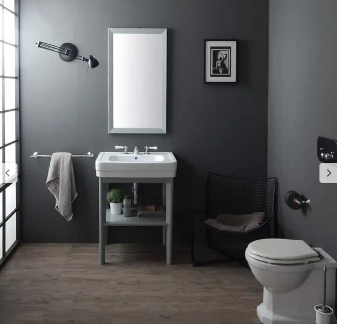 ambiente lavabo Provence900 mueble abierto gris claro