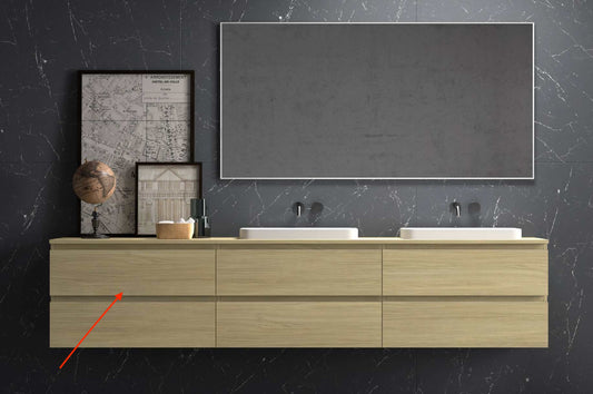 auxiliar bajo suspendido Leo 2 cajones iguales