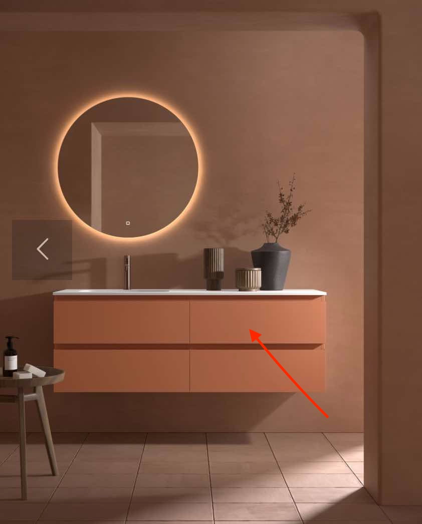 auxiliar bajo suspendido Leo 2 cajones iguales lacado