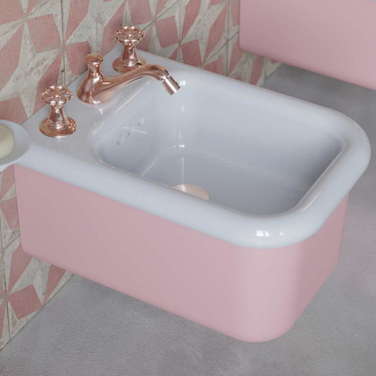 bidet suspendido True Colors Lite blanco/rosa confetto