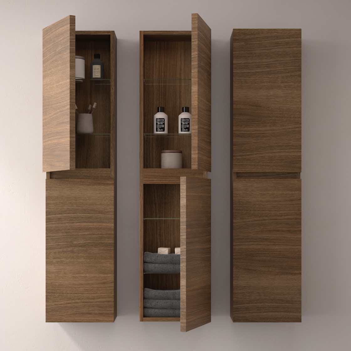 columna suspendida 2 puertas Leo Roble Tostado