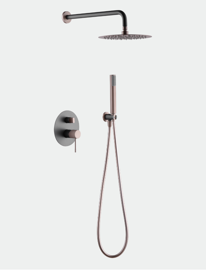 conjunto ducha empotrado Line gris champagne