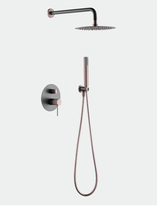 conjunto ducha empotrado Line gris champagne