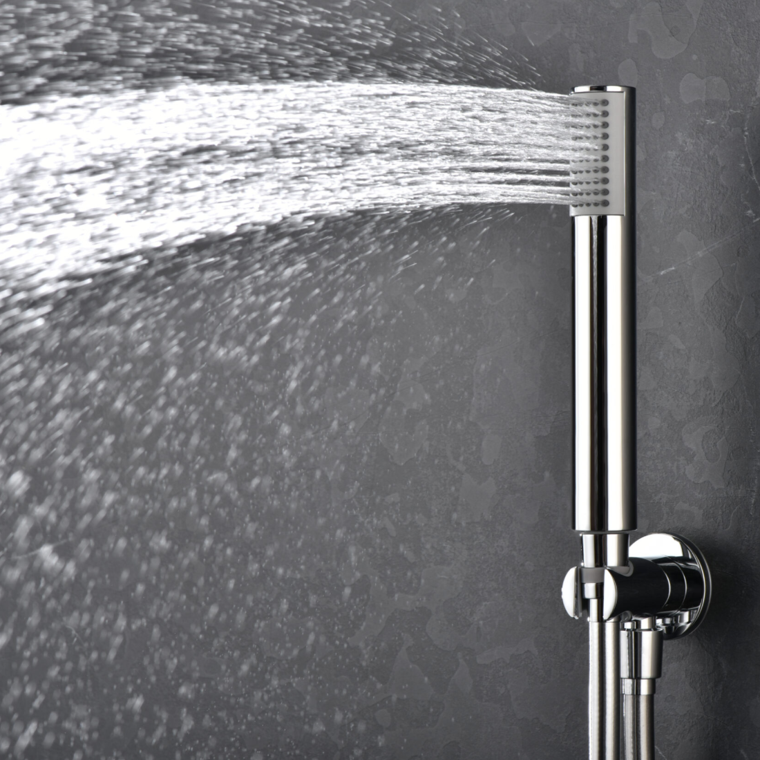 detalle conjunto ducha empotrado termostatico cromado