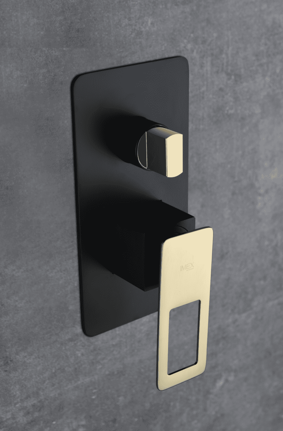Sweden Black Gold Built-in Single Lever Shower Set - Imex