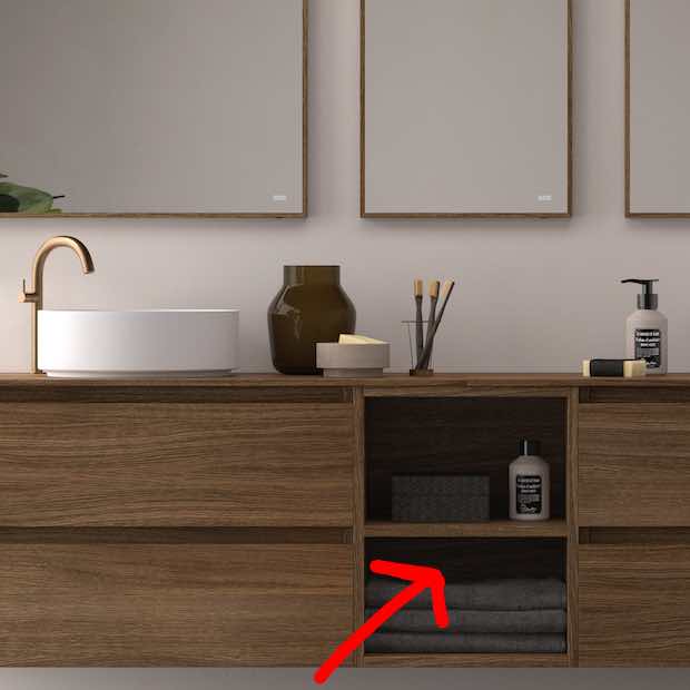 estanteria baja Leo en Roble Tostado