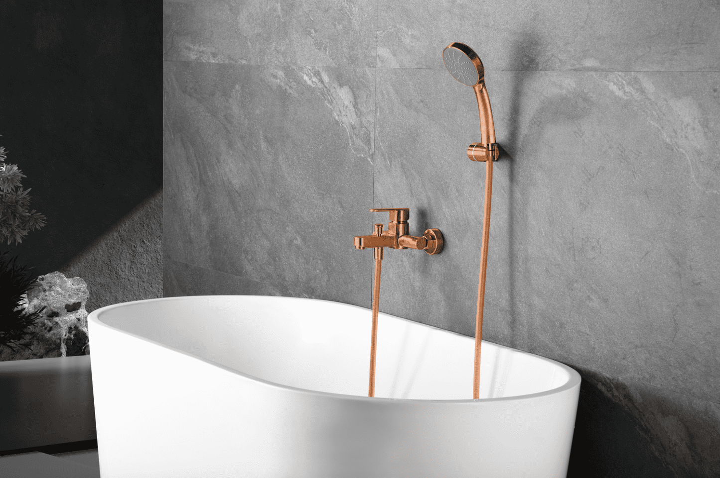 grifo bañera ducha Roma oro rosa cepillado