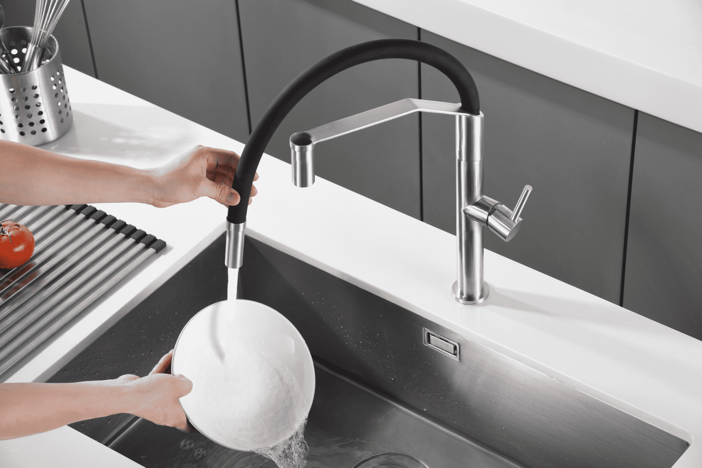 Grifería Cocina Monomando Flexible Acero Inoxidable S.316 Deva - Imex